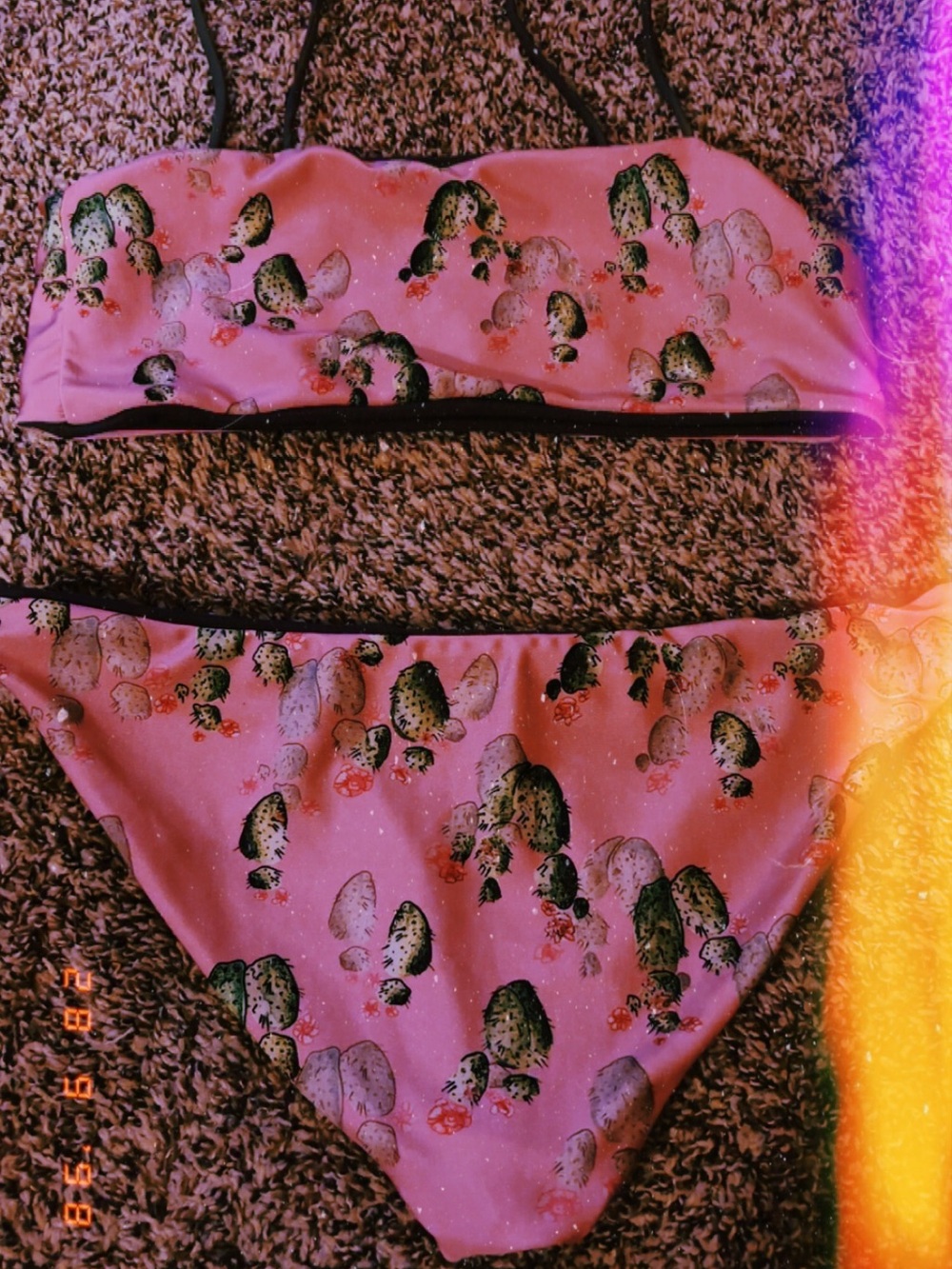 Pink Cactus Print Bikini Set - Picture 5 of 5